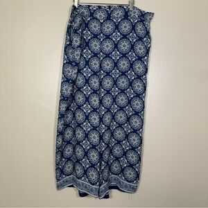 NEW Max Studio Wide Length Blue Color Lightweight Capri‎